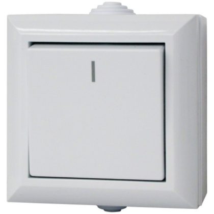   GAO 9559H "Business line" bipolar switch, wall-mounted, white, 230V, 10A, IP54