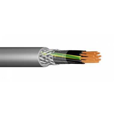 YSLCY-Oz 2x1mm2 Cablu comanda ecranat cu țesătură de cupru gri 300 / 500V (500m)