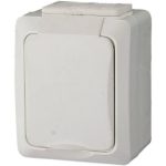   GAO 9853H "It water" socket with earthing cover, child protection, white, 230V ~ 50Hz 16A, IP54