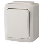   GAO 9857H "It water" 2-pole switch, off-wall, cream, 230V, 10A, IP54
