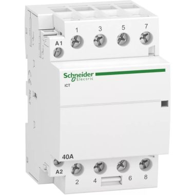 SCHNEIDER A9C20844 ACTI9 iCT40A kontaktor, 50Hz, 4NO, 220-240 VAC