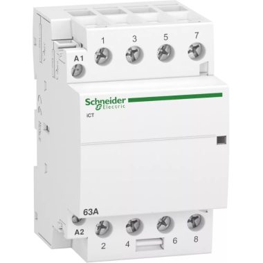 SCHNEIDER A9C20864 ACTI9 iCT63A kontaktor, 50Hz, 4NO, 220-240 VAC