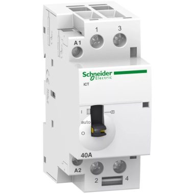 SCHNEIDER A9C21642 ACTI9 iCT40A kézi vezérlésű kontaktor, 60Hz, 2NO, 220-240 VAC