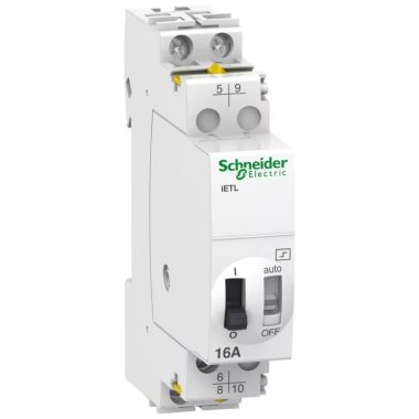 SCHNEIDER A9C32816 ACTI9 iETL kiterjesztés, iTL és iTLI impulzusrelékhez, 2P, 16A, 240 VAC, 110VDC