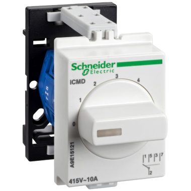 SCHNEIDER A9E15121 ACTI9 iCMD DIN sínes választókapcsoló, 4 csatornás, 10A, 2P, U 415 VAC