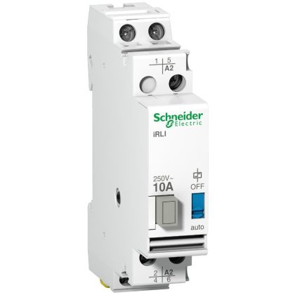   SCHNEIDER A9E15537 ACTI9 iRLI váltó relé, 2P, 10A, Uc 24 VAC