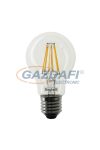 BEGHELLI BE-56401 Zafiro A60 LED fényforrás, filament, E27, 6W, 810Lm, 240V, 2700K, 827, átlátszó búra