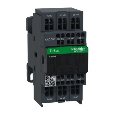 SCHNEIDER CAD503FE7 Segédkapcsoló, 115V AC, 50/60Hz, rugós