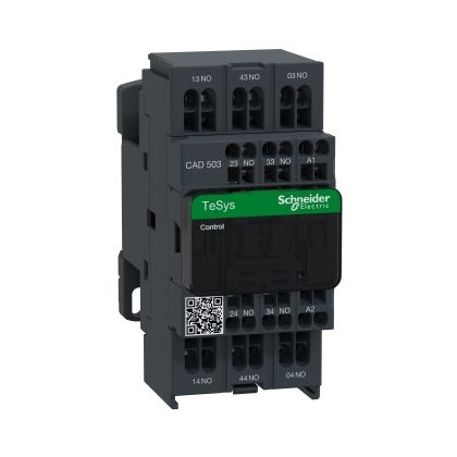   SCHNEIDER CAD503FE7 Segédkapcsoló, 115V AC, 50/60Hz, rugós