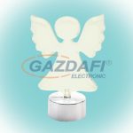  HOME CDM 8/A LED-es asztali dísz, angyal, akril, meleg fehér világítás, 7x10 cm