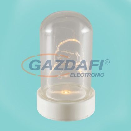   HOME CDM 9/S LED-es asztali dísz üvegbúrával, hóember, meleg fehér világítás, 5.5x9 cm