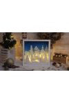 Tracon CHRAFWW LED karácsonyi tájkép, fa, elemes Timer 6+18h, 12LED, 3000K, 2xAA