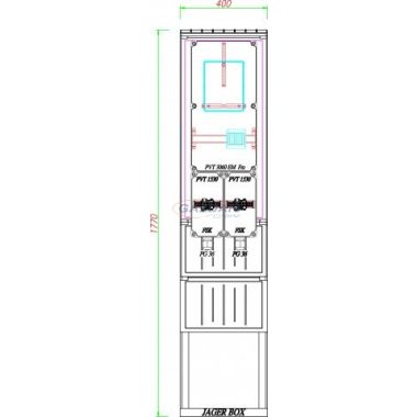 CSATÁRI PLAST PVT K-L 3 EmFm-Ké, direkt mérőhely, 400x1770x250mm