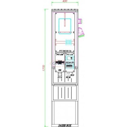   CSATÁRI PLAST PVT K-L 3 EmFmFi, direkt mérőhely, 400x1770x320mm