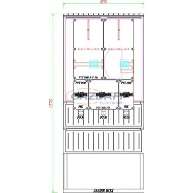 CSATÁRI PLAST PVT K-L 3 ÁVFM-Ké, direkt mérőhely, 800x1770x250mm