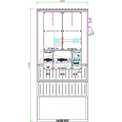   CSATÁRI PLAST PVT K-L 3 ÁVFM Fi, direkt mérőhely, 800x1770x320mm