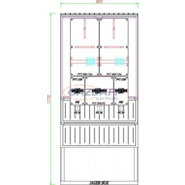 CSATÁRI PLAST PVT K-L 2x3Fm, direkt mérőhely, 800x1770x250mm