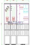 CSATÁRI PLAST PVT K-L 100S-NY Áramváltós mérőhely, nyitható szerelőlappal, 1060x250mm