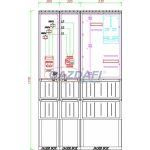   CSATÁRI PLAST PVT K-L 100T-NY, Áramváltós mérőhely, nyitható szerelőlappal, 1060x250mm