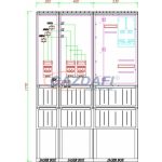   CSATÁRI PLAST PVT K-L 100S2-NY, Áramváltós mérőhely, nyitható szerelőlappal, 1195x250mm