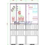   CSATÁRI PLAST PVT K-L 100S2T-NY, Áramváltós mérőhely, nyitható szerelőlappal, 1195x250mm