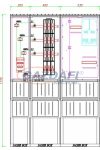 CSATÁRI PLAST PVT K-L 100S3-Ny, Áramváltós mérőhely, nyitható szerelőlappal, 1195x250mm