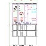   CSATÁRI PLAST PVT K-L 160ST-NY, Áramváltós mérőhely, nyitható szerelőlappal, 1060x250mm