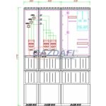   CSATÁRI PLAST PVT K-L 160S2-NY, Áramváltós mérőhely, nyitható szerelőlappal, 1195x250mm