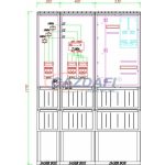   CSATÁRI PLAST PVT K-L 160S2T-NY, Áramváltós mérőhely, nyitható szerelőlappal, 1195x250mm