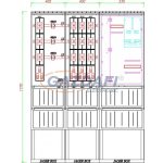   CSATÁRI PLAST PVT K-L 400S3-NY, Áramváltós mérőhely, nyitható szerelőlappal, 1330x320mm