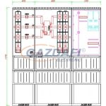   CSATÁRI PLAST PVT K-L 630S2T-NY, Áramváltós mérőhely, nyitható szerelőlappal, 1595x320mm