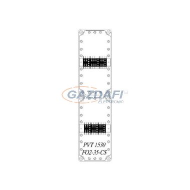 CSATÁRI PLAST PVT 1530 FO2-35-CS Méretlen alelosztó modul sorkapcsokkal, csoportos fogyasztásmérő kialakítására