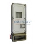   CSATÁRI PLAST PVT 3060ÁK12–AFi 3F fogyasztásmérő EM ablakkal, kulcsos zárral+kism.komplett, 300x750x170mm