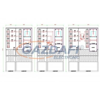 CSATÁRI PLAST PVT K-L EON 400S, Áramváltós mérőhely,1065x320mm