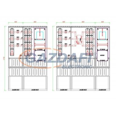 CSATÁRI PLAST PVT K-L EON 400S2, Áramváltós mérőhely, 1065x320mm