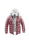 DEDRA BH63KF-XL Flanel pulóver, bélelt kapucnival, méret: XL