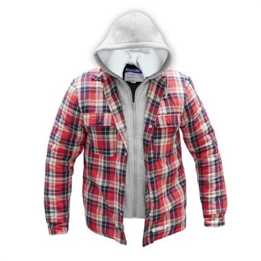 DEDRA BH63KF-XL Flanel pulóver, bélelt kapucnival, méret: XL