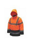 DEDRA BH80K4-XXL Bélelt dzseki fényvisszaverős "parka", méret XXL,narancs