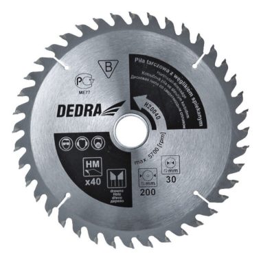DEDRA H25560 Karbidos körfűrészlap fához 255x60x30mm