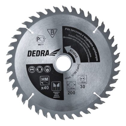 DEDRA H25080 Karbidos körfűrészlap fához 250x80x30mm