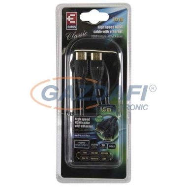 EMOS SB0201 HDMI+ETHERNET A/M-A/M CSATLAKOZÓ KÁBEL 1,5M