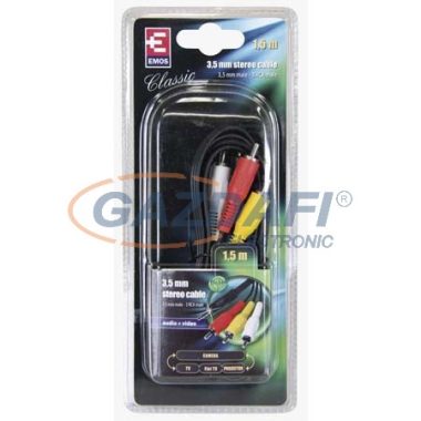 EMOS SB5401 3,5MM/M-3RCA/M CSATLAKOZÓ KÁBEL 1,5M