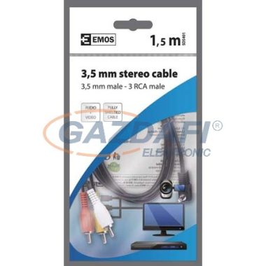 EMOS SD5401 3,5MM/M-3RCA/M CSATLAKOZÓ KÁBEL 1,5M