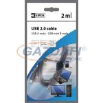 EMOS SD7302 USB 2.0 A/M-MINI B/M CSATLAKOZÓ KÁBEL 2M