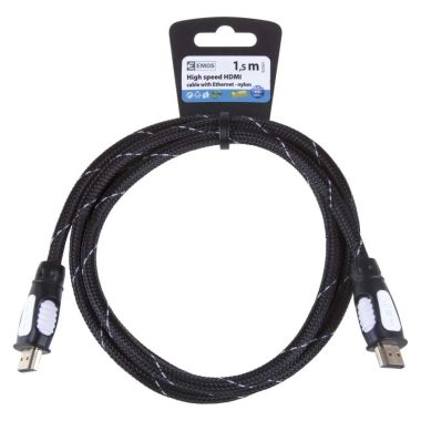 EMOS SL0301 HDMI+ETHERNET CSATLAKOZÓ KÁBEL 1,5M NYLON ECO