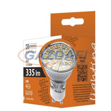 EMOS Z72425 LED FÉNYFORRÁS CLS MR16 4W GU10 NW