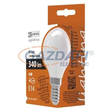 EMOS Z74670 LED FÉNYFORRÁS CLS KISGÖMB 4W E14 NW