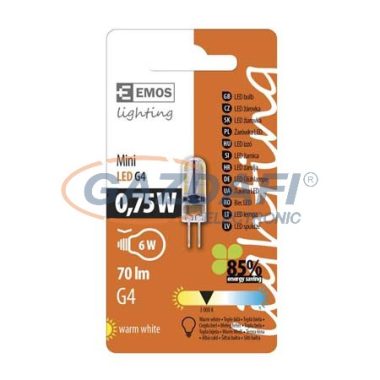 EMOS Z74810 LED FÉNYFORRÁS CLS JC A++ 0,75W G4 WW