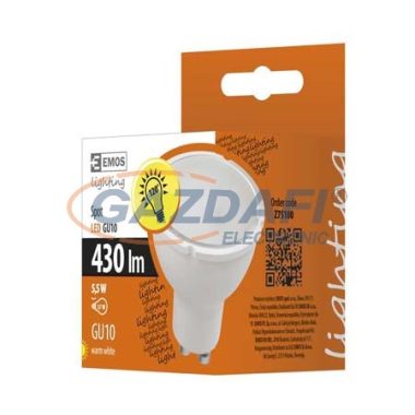 EMOS Z75100 LED FÉNYFORRÁS CLS MR16 5,5W GU10 WW