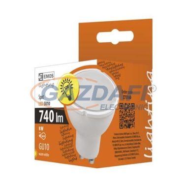 EMOS Z75160 LED FÉNYFORRÁS CLS MR16 8W GU10 WW